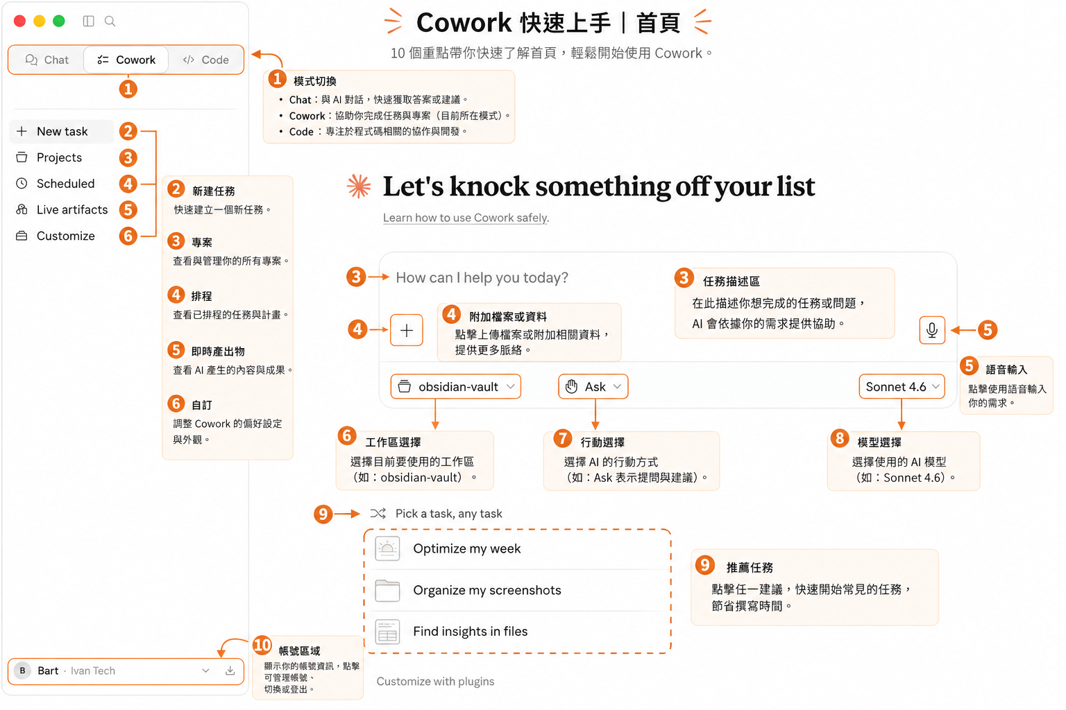 Cowork 首頁介面